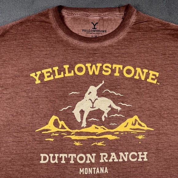 Yellowstone Dutton‎ Ranch Graphic Tee Western TV Show T-Shirt Large - Picture 1 of 5